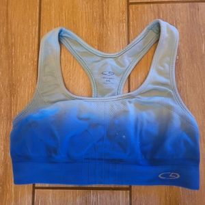 Champion Womens extra Small XS Blue Ombre Sports Athletic Workout Gym Sports Bra